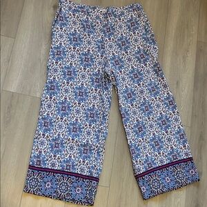 LOFT Multicolor Floral Print Pants